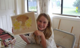 Sophie's frangipanni  pastel